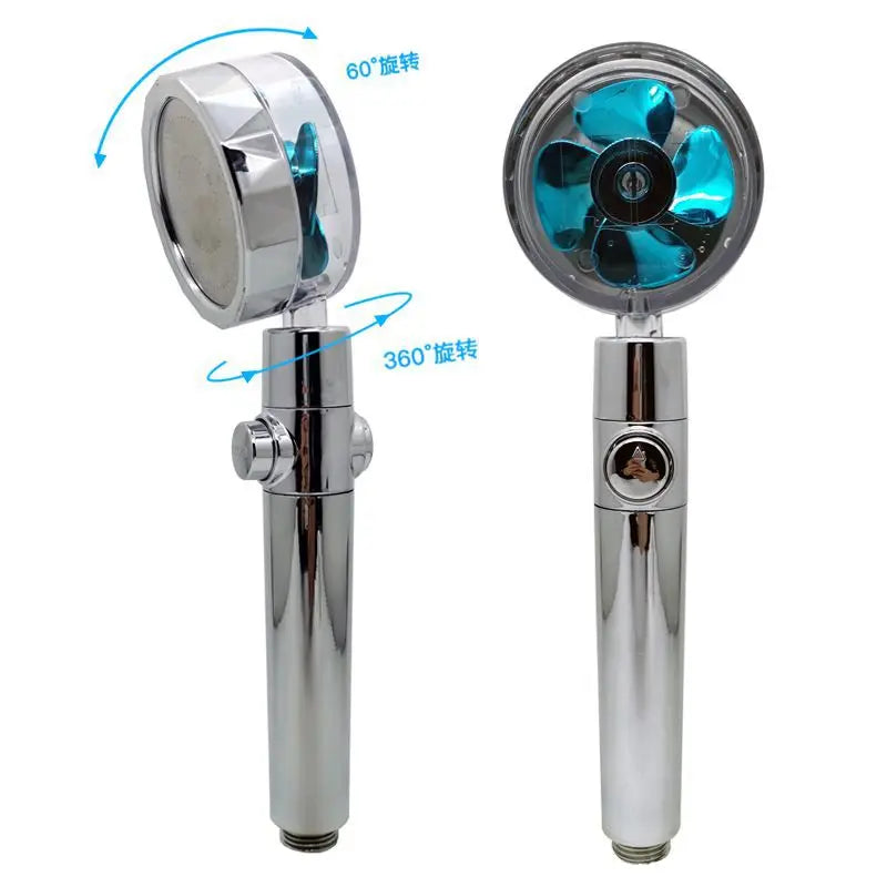 Adjustable Turbo fan shower filter water saving