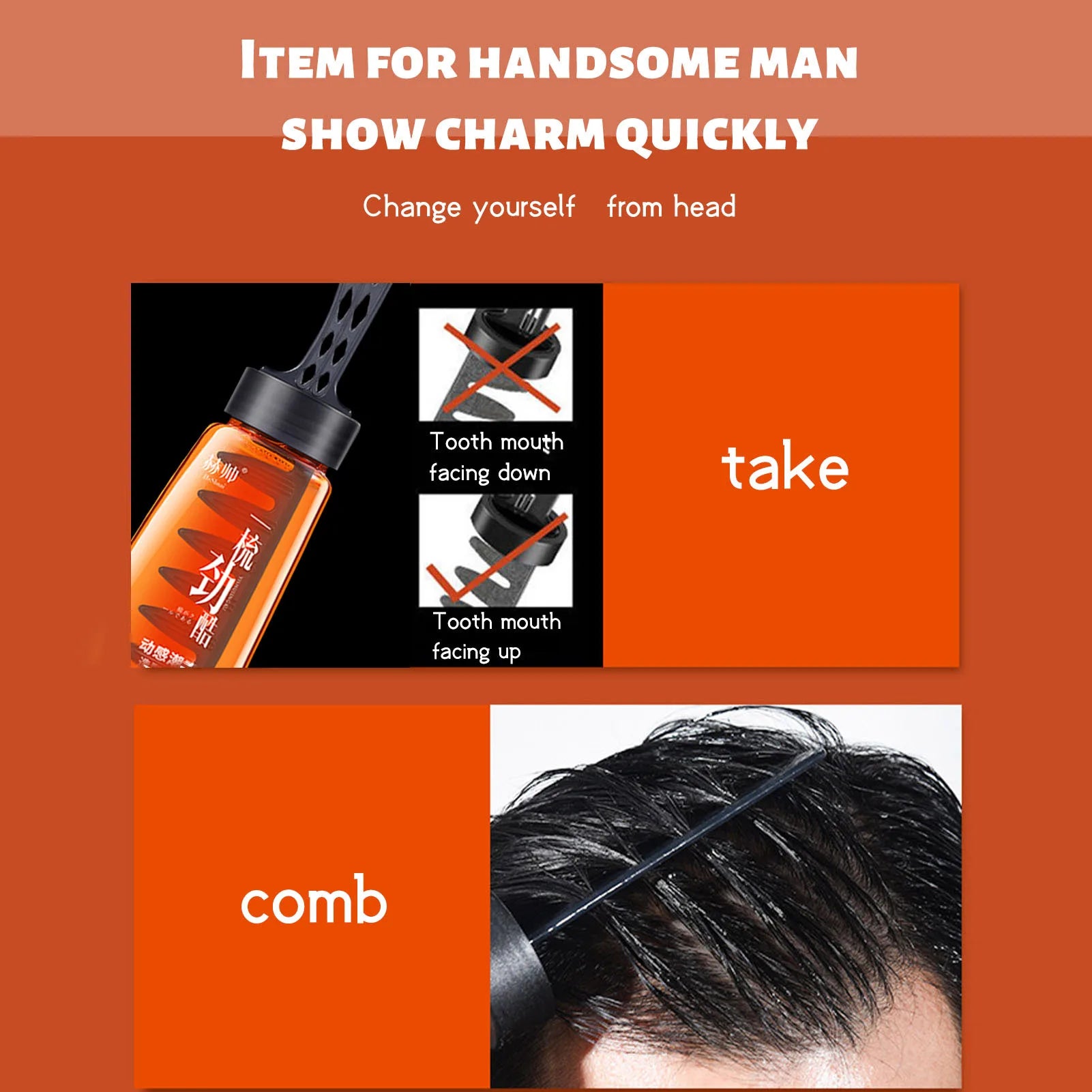 Professional 2-in-1 Hair Wax Gel With Comb