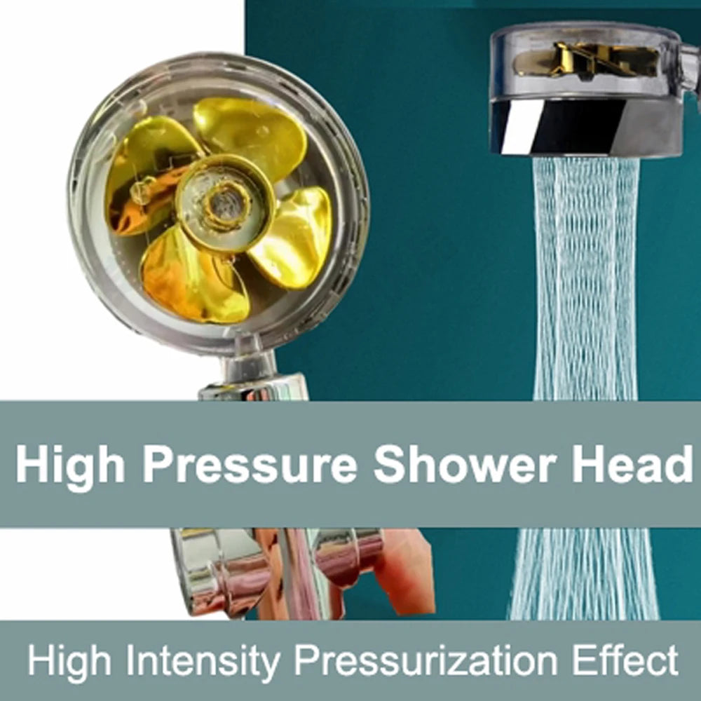 Adjustable Turbo fan shower filter water saving