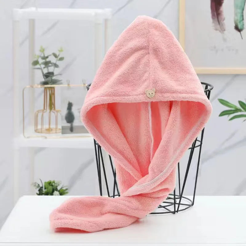 Womens Hair Drying Hat Quick-dry Hair Towel