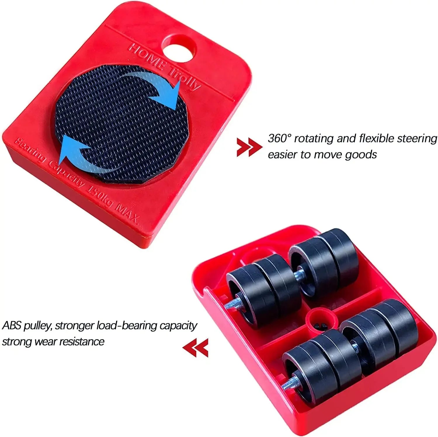 5 PCS Furniture Moving Transport Roller Set