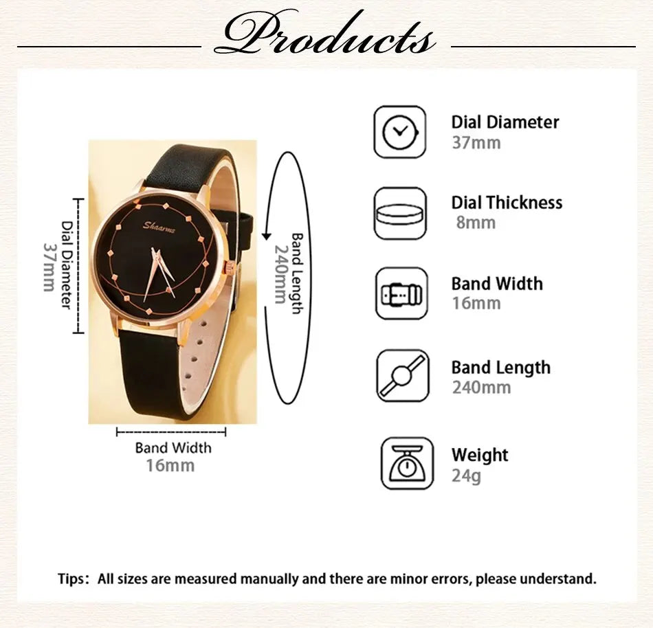 5pcs Set Women Fashion Watch