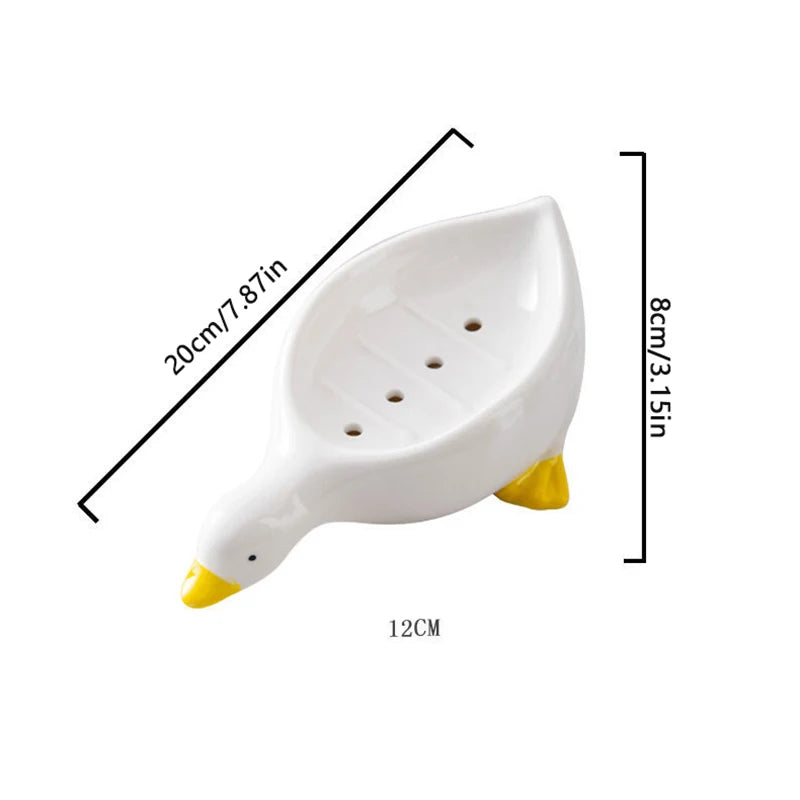 1PC Yellow Duck Shape Soap Box