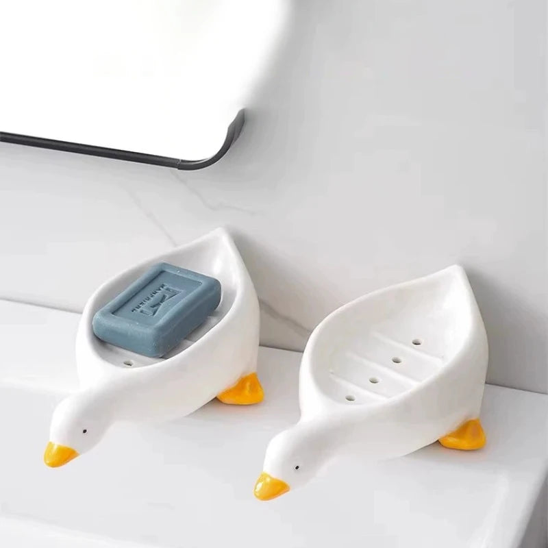 1PC Yellow Duck Shape Soap Box