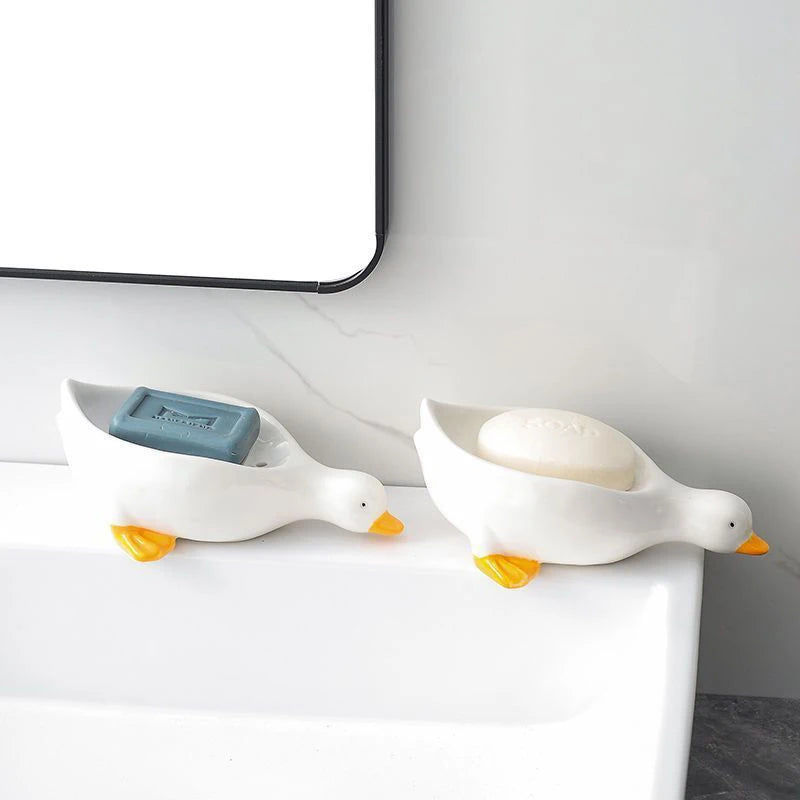 1PC Yellow Duck Shape Soap Box