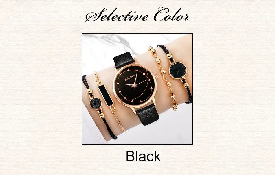 5pcs Set Women Fashion Watch