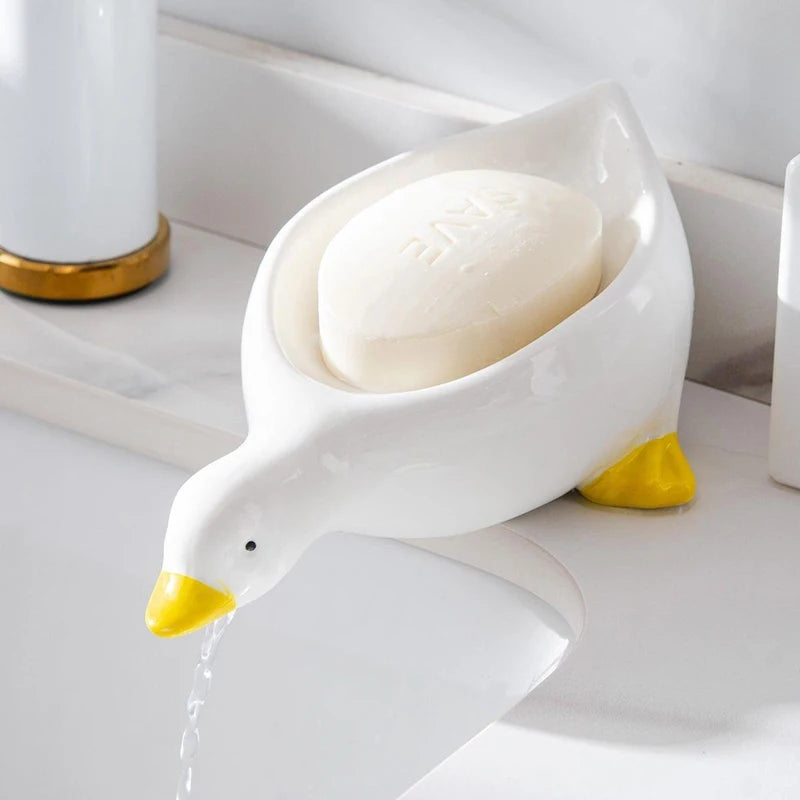 1PC Yellow Duck Shape Soap Box