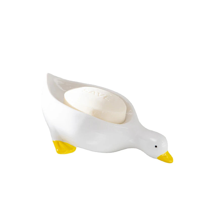 1PC Yellow Duck Shape Soap Box