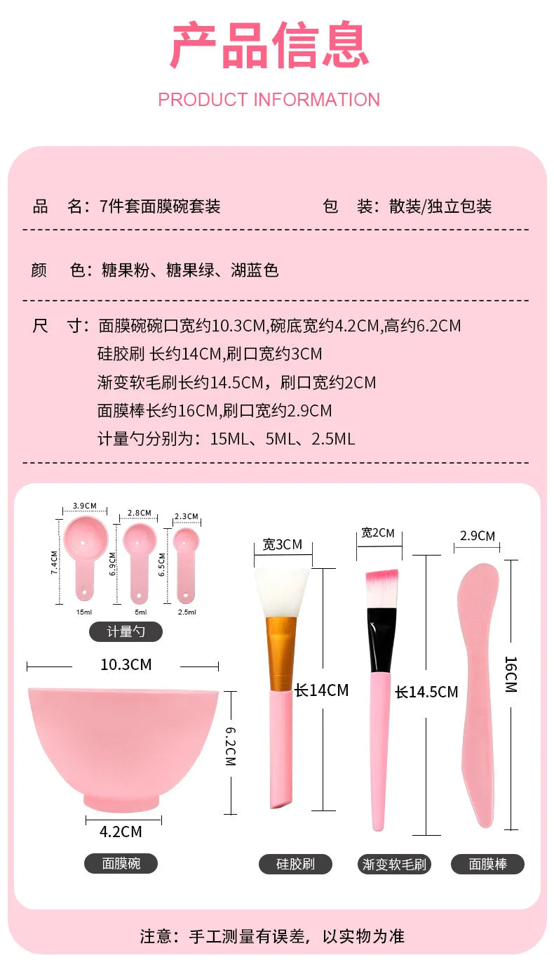 Face Mask Mixing Bowl Set DIY Facemask Mixing Tool