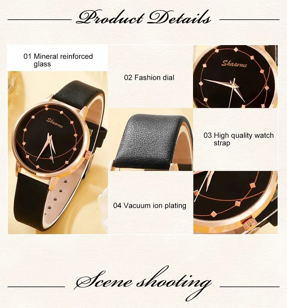 5pcs Set Women Fashion Watch