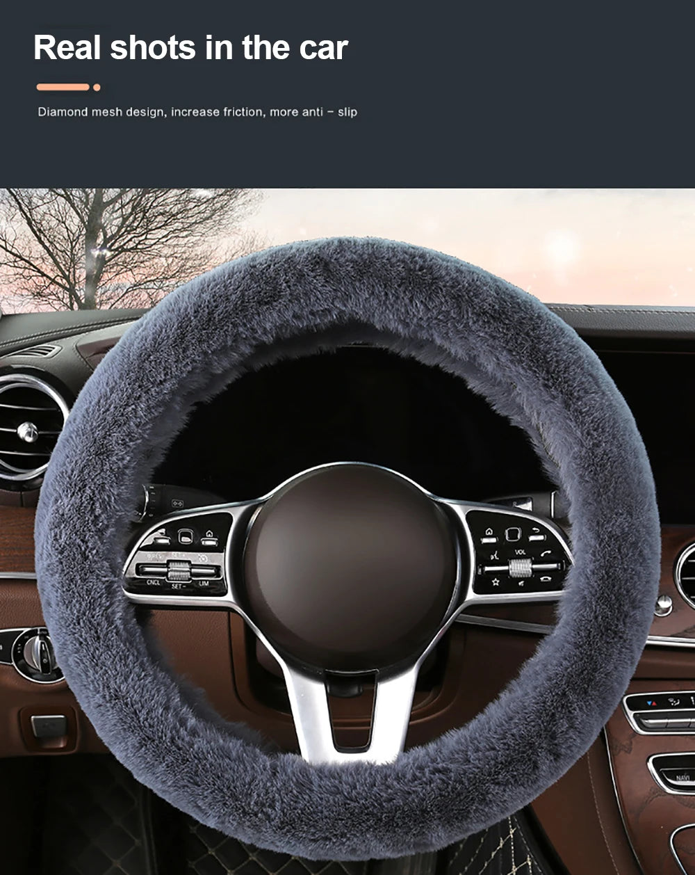 1 PCS Car Steering Wheel Cover Protector