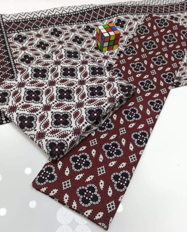 Traditonal Ajrak Cotton Lawn 3 pc Suits*♡